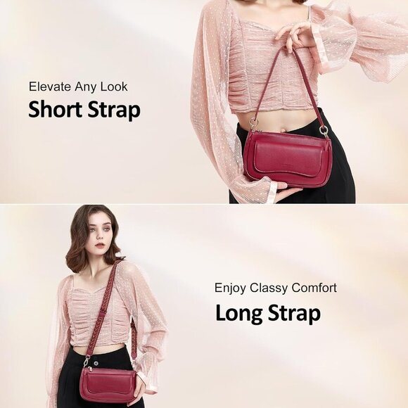 Brand New Small Vegan Crossbody Wine Handbag - Picture 10 of 11